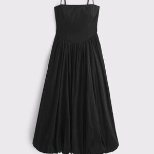 Abercrombie Dipped-Waist Bubble Hem Midi Dress